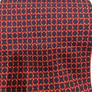 Gucci 100% Silk Tie Red and Black Geometric Made In Italy